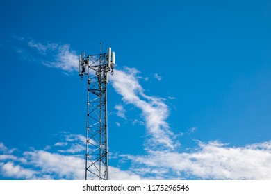 SURIN, THAILAND - September 09, 2018:Cell phone tower with blue sky background - Shutterstock ID 1175296546