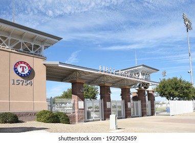 SURPRISE, ARIZONA - NOVEMBER 24, 2016: Surprise Stadium. The facility is the Spring Training home of both the Texas Rangers and Kansas City Royals of MLB's American League. 