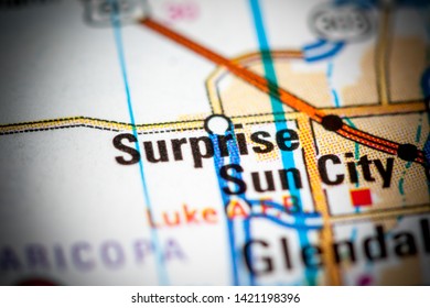 Surprise. Arizona. USA On A Map