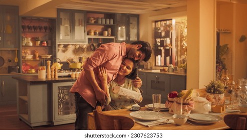 Surprise Romantic Present: Affectionate Indian Boyfriend Gives a Gift to His Beloved Beautiful Girlfriend. Stunning Indian Girl Joyfully Accepts Birthday or Valentine's Day Gift. Lovers Celebrating - Powered by Shutterstock