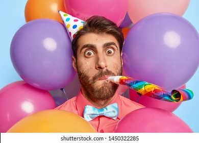 Surprised Attractive Birthday Guy Wears Elegant Stock Photo (Edit Now ...