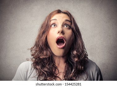 Similar Images, Stock Photos & Vectors of surprised beautiful woman ...