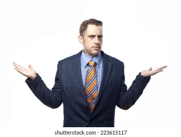 Surprised Confused Man Suit Stock Photo (Edit Now) 223615117