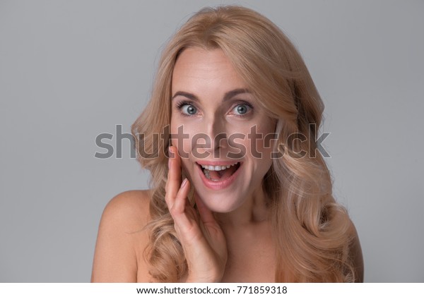 Surprised Portrait Gorgeous Naked Woman Standing Stock Photo Shutterstock