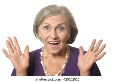 Surprised Senior Woman