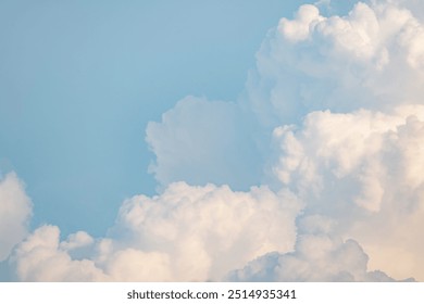 Surreal cloud podium tabletop outdoor on blue sky pastel with empty space.Beauty cosmetic product placement pedestal present promotion minimal display,summer paradise dreamy concept. - Powered by Shutterstock