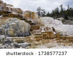 Surreal landscape: Mammoth Hot Springs in Yellowstone National Park - Wyoming, USA