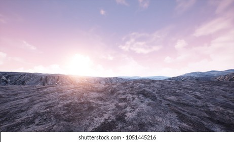 Surrealistic Wild Rocky Terrain