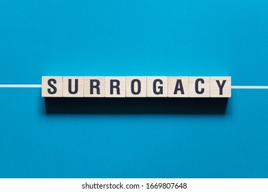 Surrogacy Word Concept On Cubes