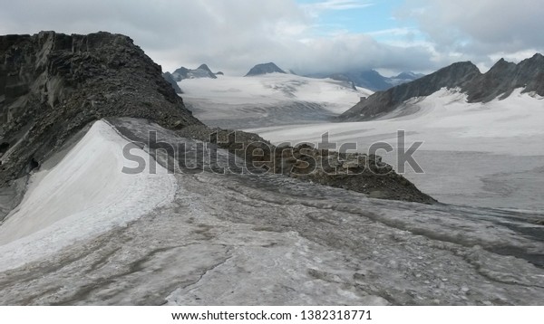 Surroundings Brandenburger Haus Austrian Alps View Stock Photo