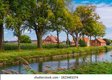 Surroundings The Small Belgian Town Of Beerse, Province Of Antwerp, Flemish Region.