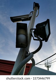 Surveillance Camera. Protection Of The Territory. Data Protect. Video Monitoring.