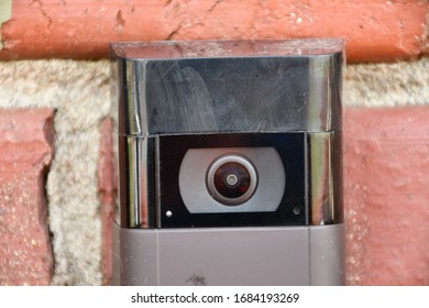 Surveillance Video Camera On A Doorbell