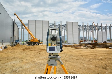 Survey Equipment For Precise Measurement On Construction Site