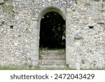 The surviving wall of the refectory building of Southwick Priory Hampshire England