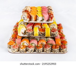 Sushi Cake On The Catering Table