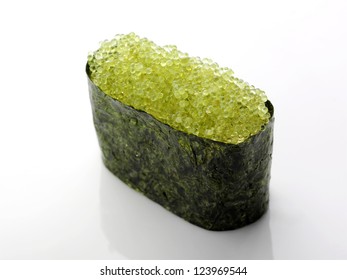 Sushi With Green Caviar