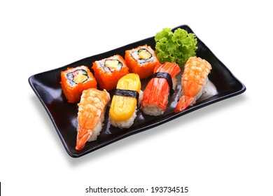 Sushi Isolated On White