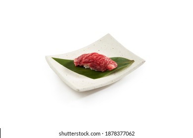 Sushi Mix Japanese Food Sushi Salmon Tuna Octopus Eel And Sea Bass Japan Local Food Isolated In White Background