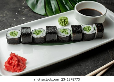 Sushi photos. Food photography, Asian kitchen. Restaurant food menu photos. Sushi roll pictures. 