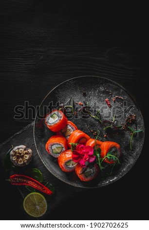 Similar – Plate with homemade fruit ice cream on a stick