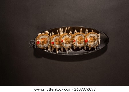 sushi roll sashimi fried sushi , California roll rice noodles crab shrimp nigiri raw sushi fish salmon omega raw fish healthy food wasabi soy sauce