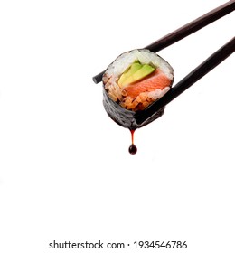 Sushi salmon and avocado maki