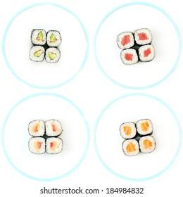 Sushi Set Menu For Top View