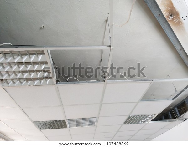 Suspended Armstrong Ceiling Armstrong Ceiling Tiles Stock Photo