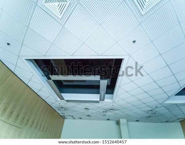 Suspended Ceiling Led Square Lamps Round Stock Photo Edit