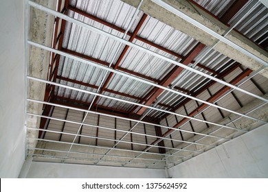 Suspended Ceiling Structure, Before Installation Of Gypsum Plasterboard