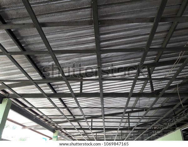 Suspended Ceiling Structure Installation Ceiling Stock Photo