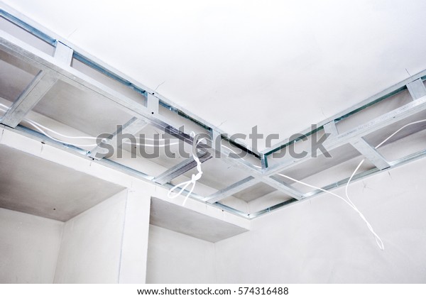 Suspended Ceilings Drywall Ceiling Construction Royalty Free