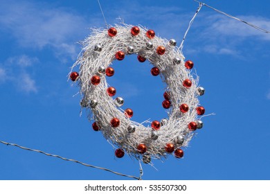 Suspended Christmas Holiday Decoration, San Jose, California