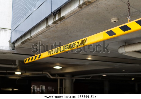 Suspended Height Restriction Bar Hanger Assemblies Stock Photo