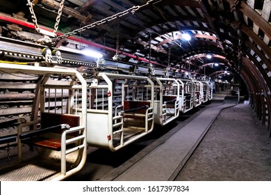 Suspended Train In A Old Coal Mine In Zabrze, Poland