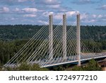 suspension bridge at Nipigon ON, Canada