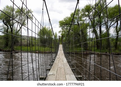 Suspension Bridge Over The North Platte River