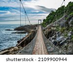 The suspension bridge of storm river mouth in the Tsitsikamma national park Garden route