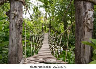 Suspension Bridge, Walkway To The Adventurous, Cross To The Other Side.