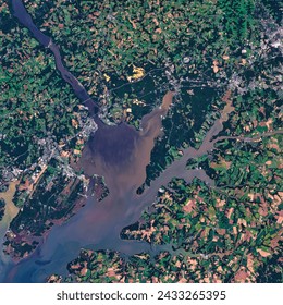 Susquehanna River. . Elements of this image furnished by NASA.