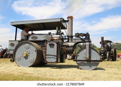 Sussex, UK - 10 July, 2022: Traction Steam Engine. One Of Many On Display At A Steam Rally.