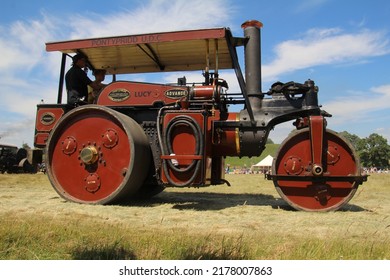 Sussex, UK - 10 July, 2022: Traction Steam Engine. One Of Many On Display At A Steam Rally.