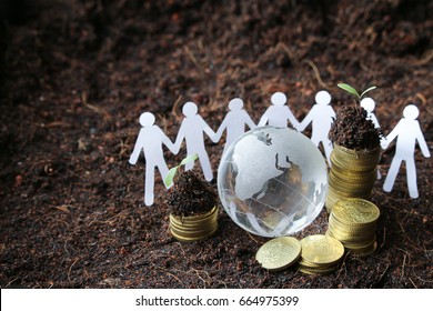 Sustainability concept with people, planet and profit