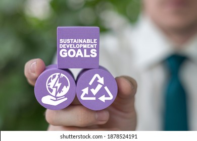 Sustainable Development Global Goals Concept. Corporate Social Responsibility - The United Nations. SDG.