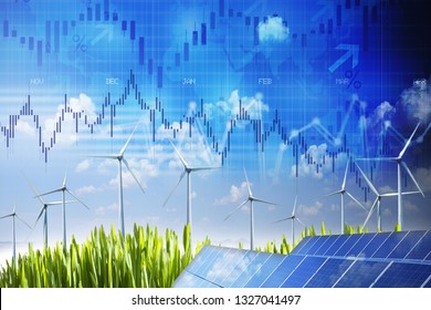 Sustainable Energy Future Market And Stock Energy Market Evolution Concept
