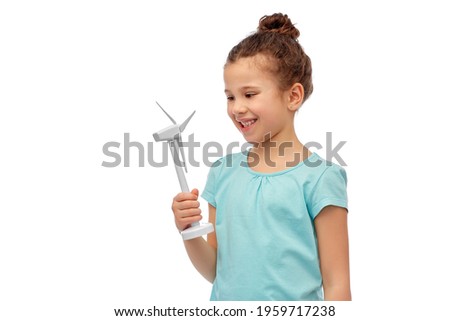 Similar – Image, Stock Photo Girl and a wind