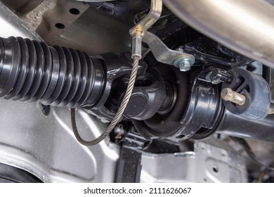 SUV car drive shaft with center support bearing, - Shutterstock ID 2111626067