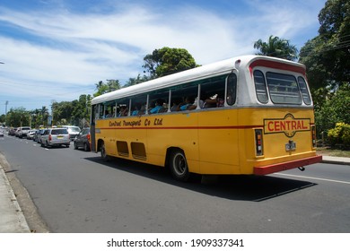 Suva, Fiji - November 17, 2015: Local Bus, Travel Photo