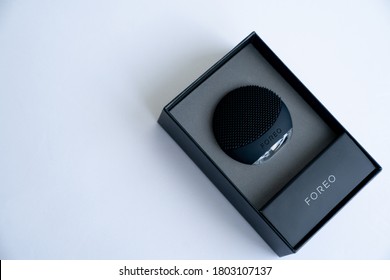 Suzhou., China - August  24, 2020: Luna For Men Facial Cleansing Sonic Brush From Foreo On White Background .